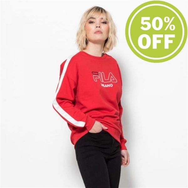 Fila Milan Week Er Er Women's Sweatshirts - Red,NZ 59-14270